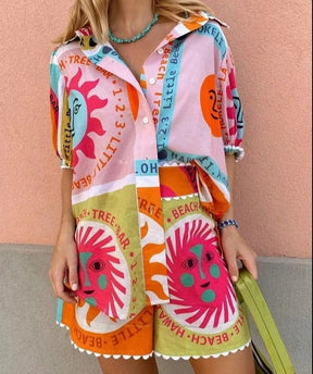 Conjunto Camisa e Shorts Cartoon use o cupom PRIMEIRACOMPRA e garanta 12%OFF