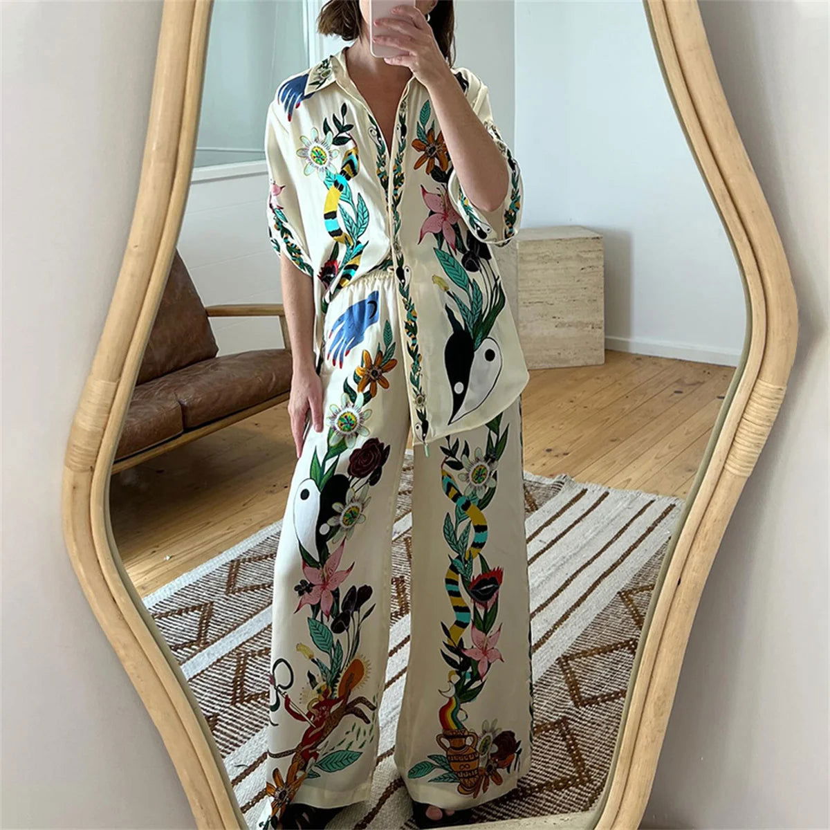 Conjunto Casual Satin use o cupom PRIMEIRACOMPRA e garanta 12%OFF