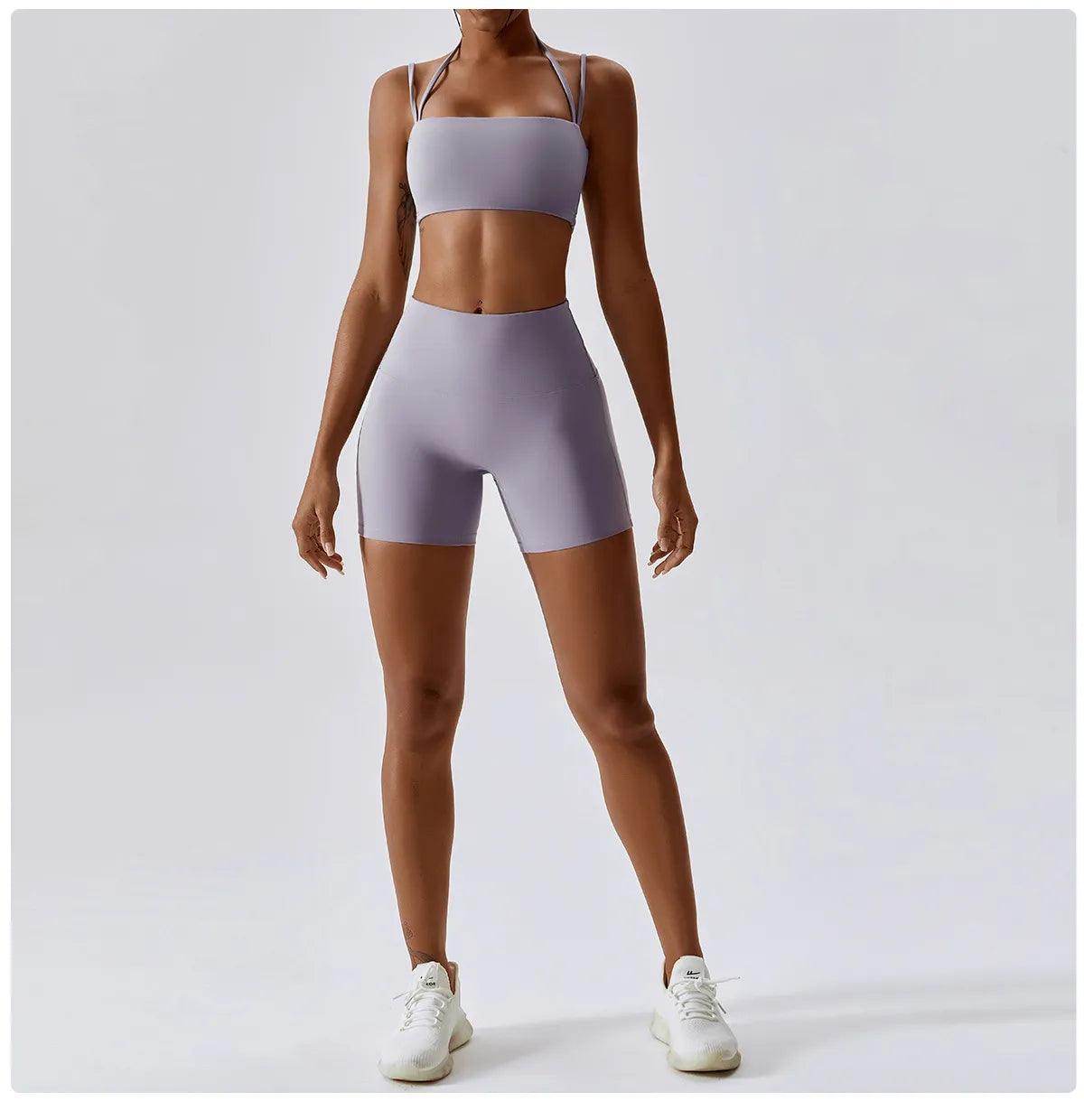 Conjunto Fitness Top e Shorts Gabriela - Sua Boutique