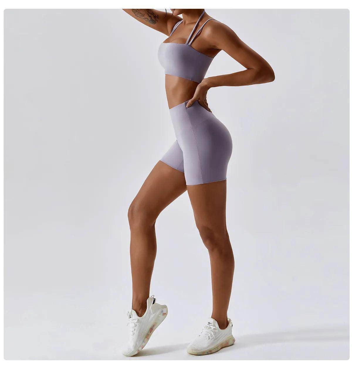 Conjunto Fitness Top e Shorts Gabriela - Sua Boutique