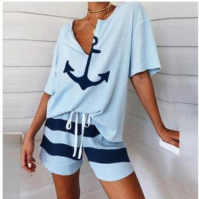 Conjunto Navy Shorts e Camisa use o cupom PRIMEIRACOMPRA e garanta 12%OFF