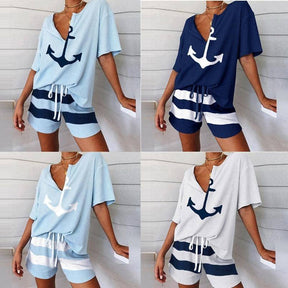 Conjunto Navy Shorts e Camisa use o cupom PRIMEIRACOMPRA e garanta 12%OFF