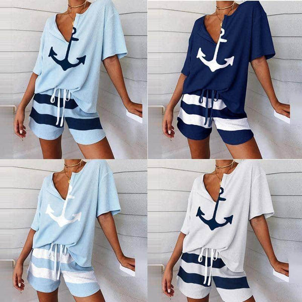 Conjunto Navy Shorts e Camisa - Sua Boutique
