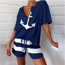 Conjunto Navy Shorts e Camisa use o cupom PRIMEIRACOMPRA e garanta 12%OFF