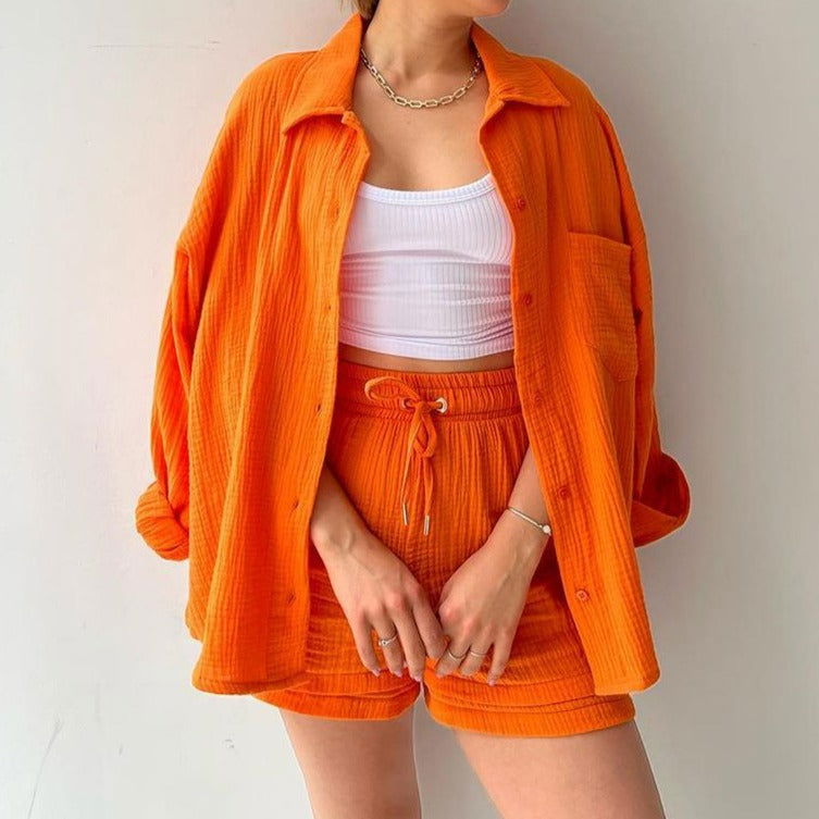 Conjunto Shorts e Camisa April use o cupom PRIMEIRACOMPRA e garanta 12%OFF