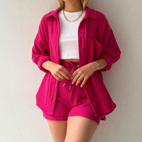 Conjunto Shorts e Camisa April use o cupom PRIMEIRACOMPRA e garanta 12%OFF
