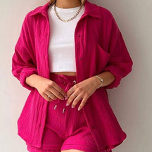 Conjunto Shorts e Camisa April use o cupom PRIMEIRACOMPRA e garanta 12%OFF