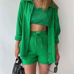 Conjunto Shorts e Camisa April use o cupom PRIMEIRACOMPRA e garanta 12%OFF