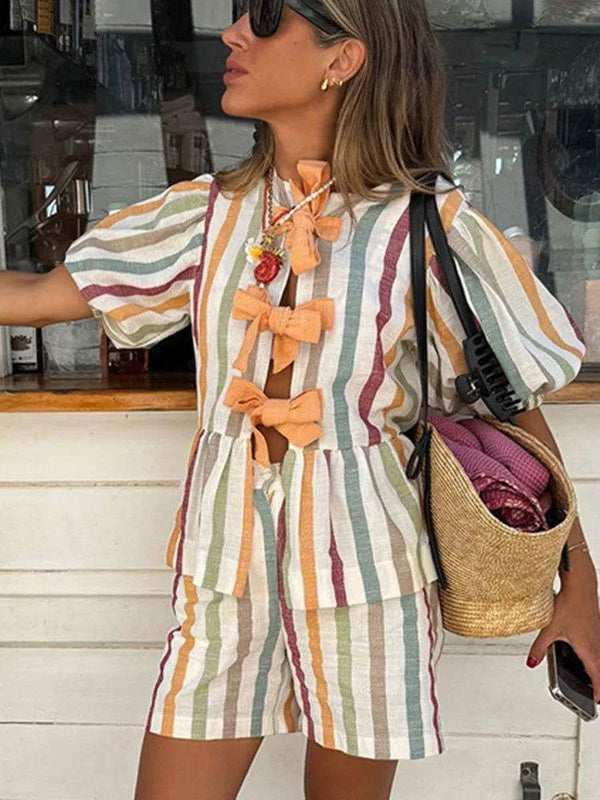 Conjunto Shorts e Camisa Laços - Sua Boutique
