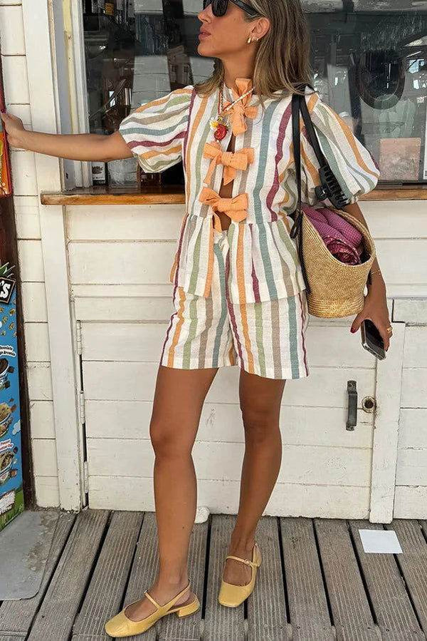 Conjunto Shorts e Camisa Laços - Sua Boutique