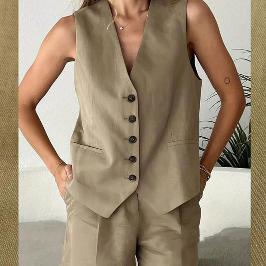 Conjunto Shorts e Colete Amber - Sua Boutique