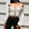 Cropped Manga Rendada - Sua Boutique