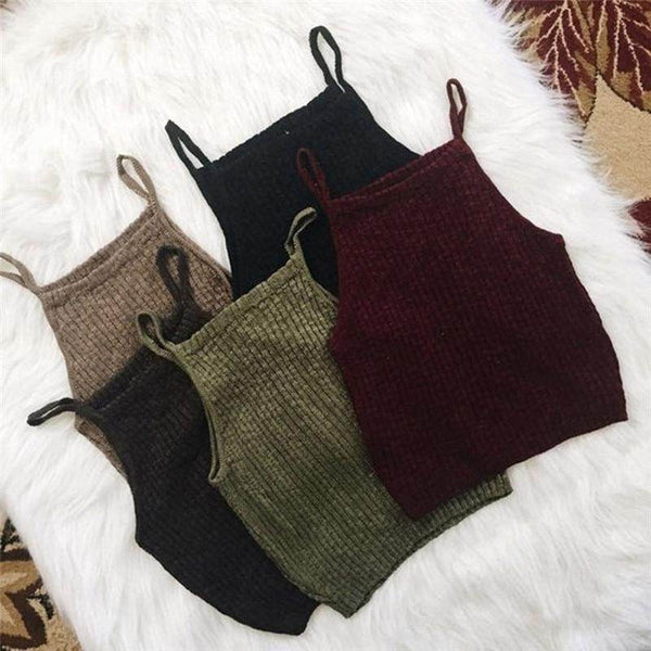 Cropped de Alça Canelado - Sua Boutique