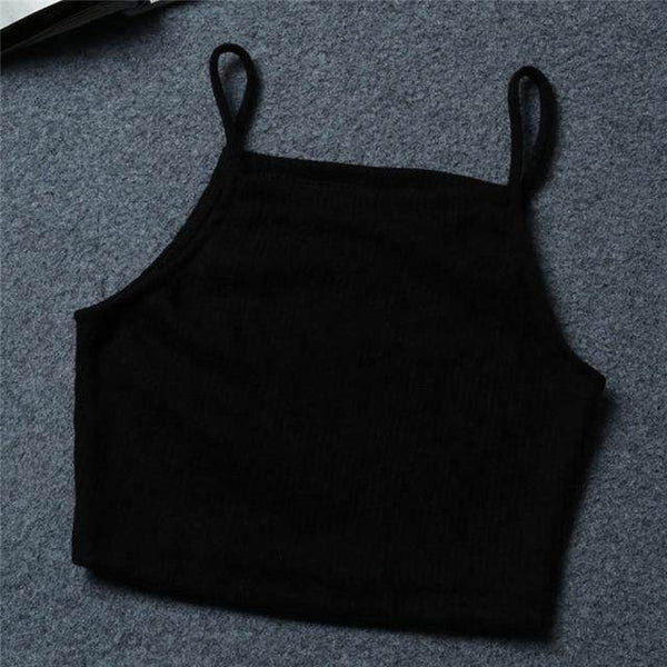 Cropped de Alça Canelado - Sua Boutique