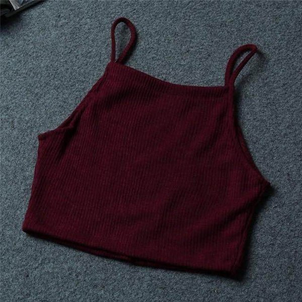 Cropped de Alça Canelado - Sua Boutique