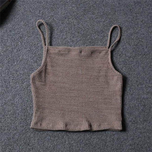 Cropped de Alça Canelado - Sua Boutique