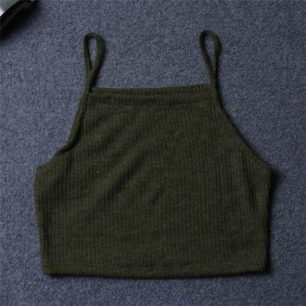 Cropped de Alça Canelado - Sua Boutique