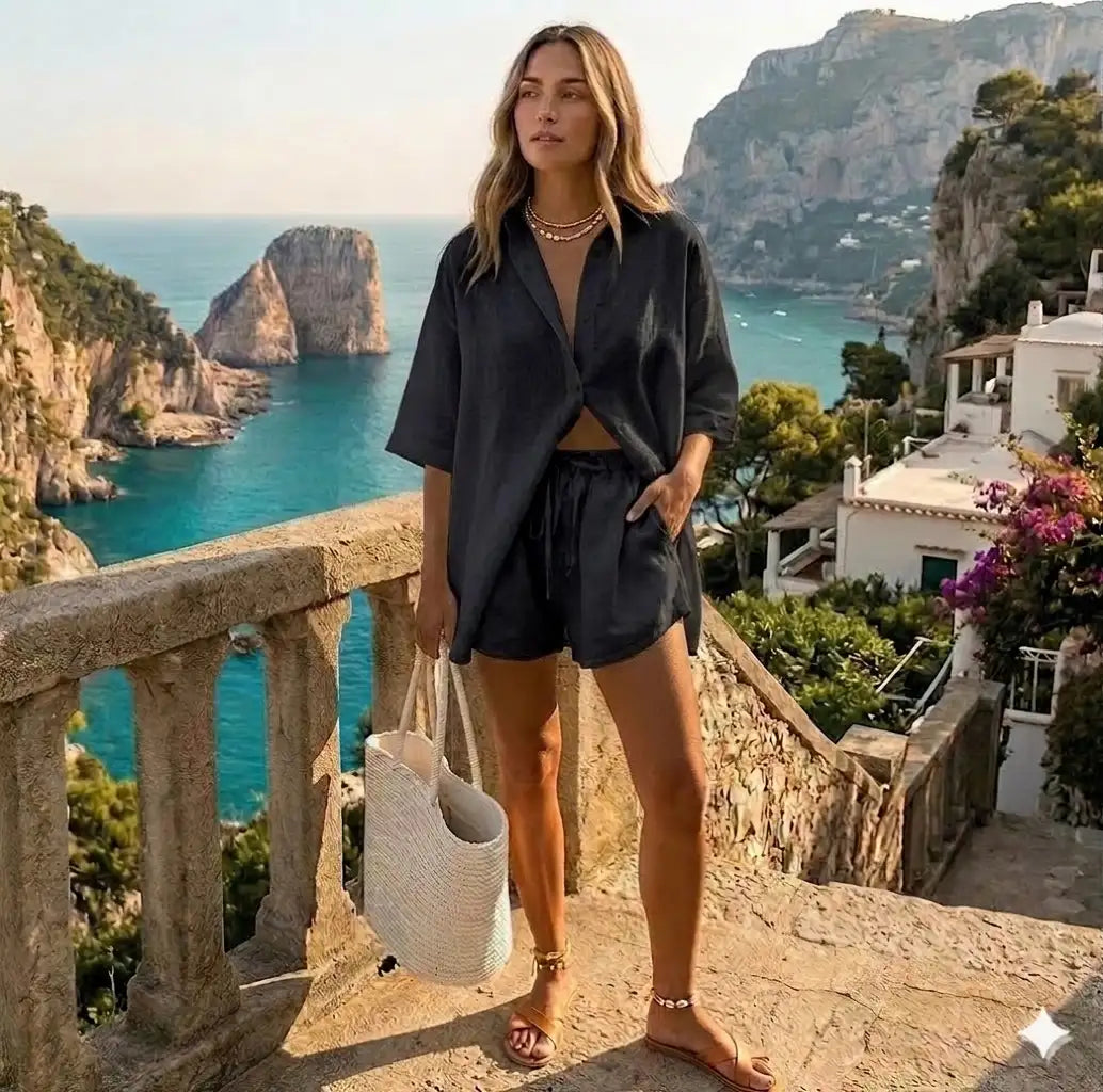 Conjunto Shorts e Camisa Capri