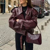 Jaqueta Femme Style Couro Ecológico use o cupom PRIMEIRACOMPRA e garanta 12%OFF