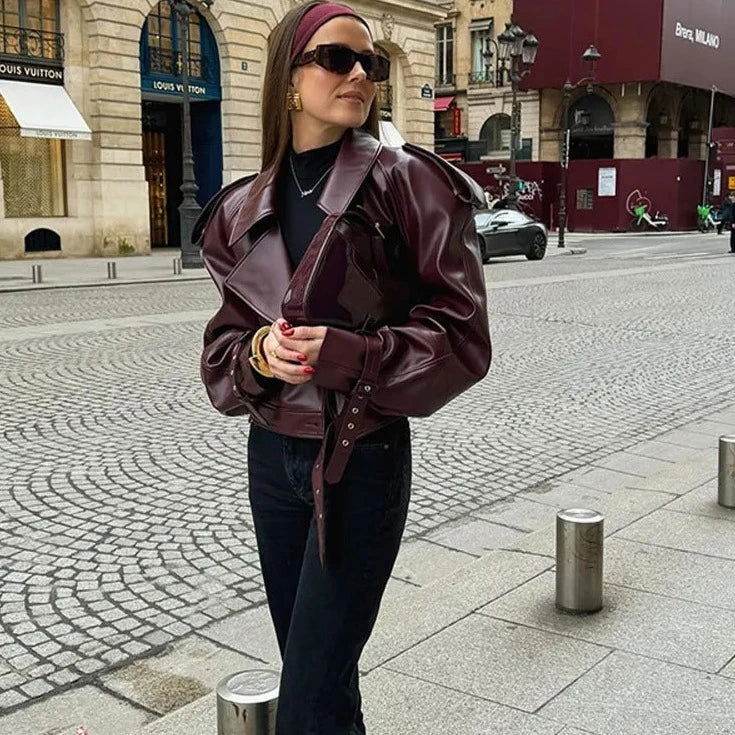 Jaqueta Femme Style Couro Ecológico - Sua Boutique