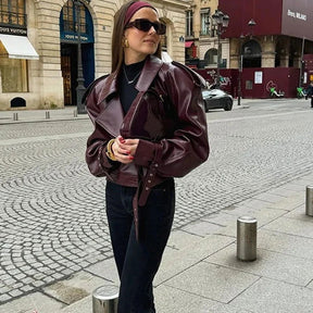 Jaqueta Femme Style Couro Ecológico use o cupom PRIMEIRACOMPRA e garanta 12%OFF
