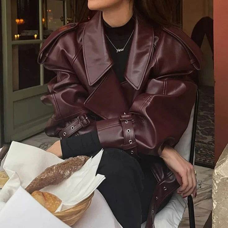 Jaqueta Femme Style Couro Ecológico - Sua Boutique