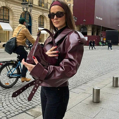 Jaqueta Femme Style Couro Ecológico - Sua Boutique