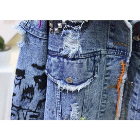 Jaqueta Jeans Fashion Destroyed use o cupom PRIMEIRACOMPRA e garanta 12%OFF