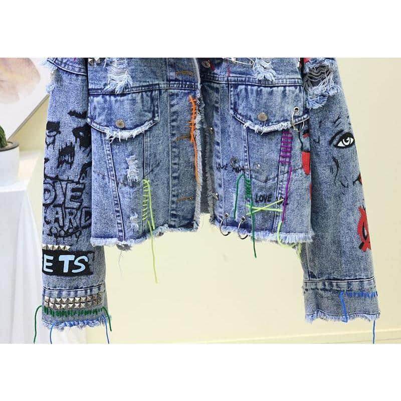 Jaqueta Jeans Fashion Destroyed - Sua Boutique