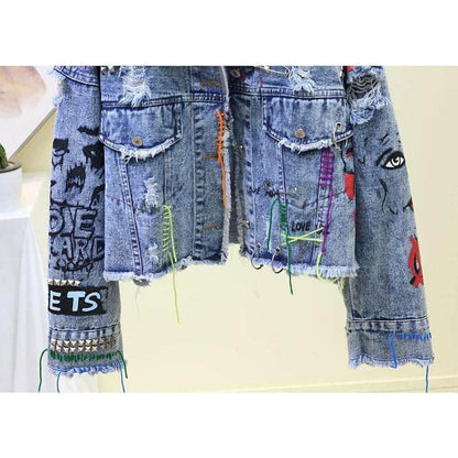 Jaqueta Jeans Fashion Destroyed - Sua Boutique