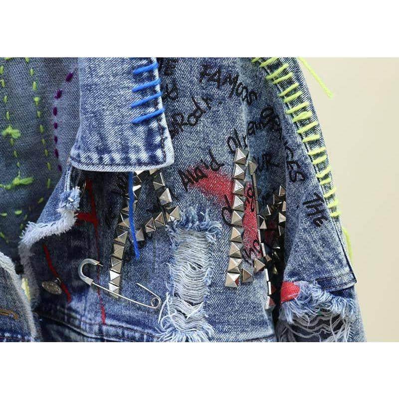 Jaqueta Jeans Fashion Destroyed - Sua Boutique