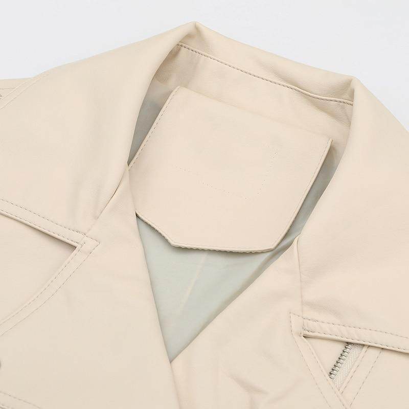 Jaqueta OffWhite Couro Ecológico - Sua Boutique