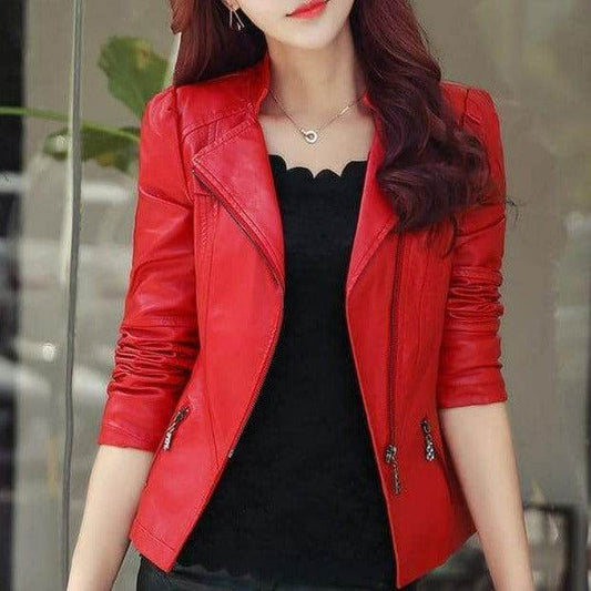 Jaqueta Slim Couro Ecológico - Sua Boutique