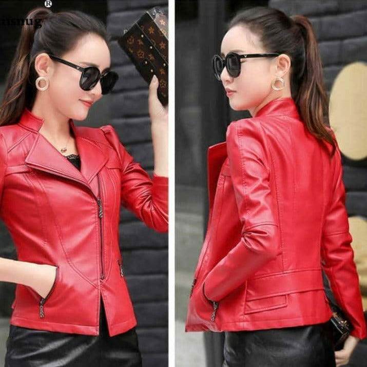 Jaqueta Slim Couro Ecológico - Sua Boutique