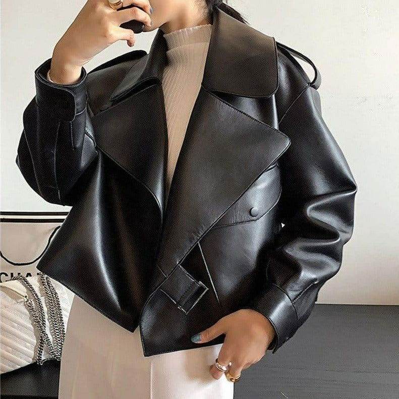 Jaqueta Vintage Couro Ecológico - Sua Boutique