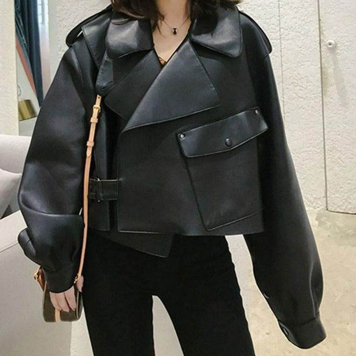 Jaqueta Vintage Couro Ecológico - Sua Boutique