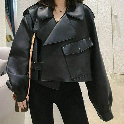 Jaqueta Vintage Couro Ecológico - Sua Boutique