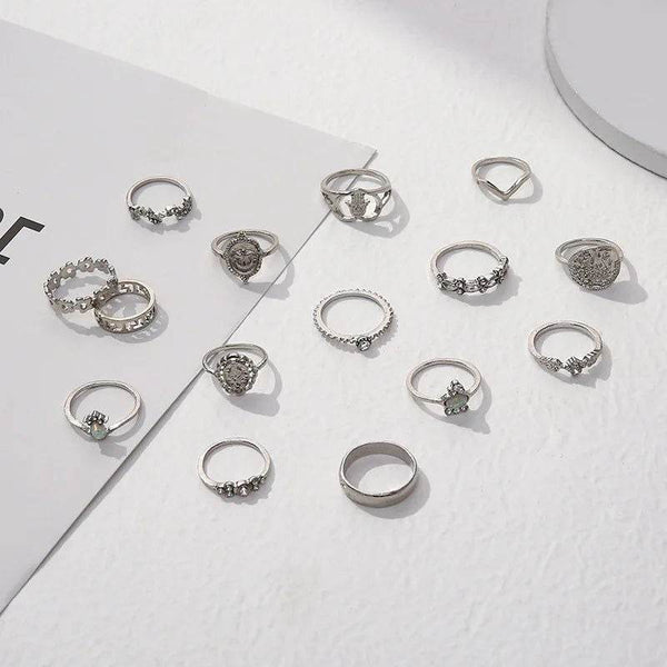 Kit 15 Anéis Glamour - Sua Boutique