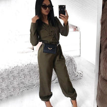 Macacão Feminino Jumpsuits Militar use o cupom PRIMEIRACOMPRA e garanta 12%OFF