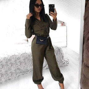 Macacão Feminino Jumpsuits Militar use o cupom PRIMEIRACOMPRA e garanta 12%OFF
