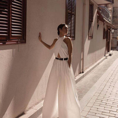 Macacão Pantalona- Decote Cruzado - Sua Boutique