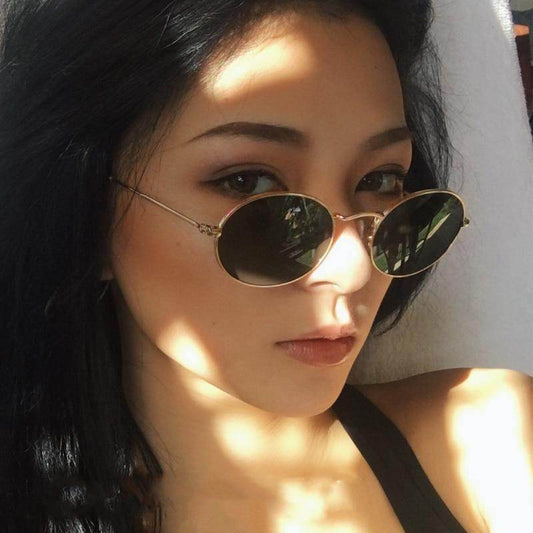 Óculos de Sol - Oval Vintage Metal - Sua Boutique