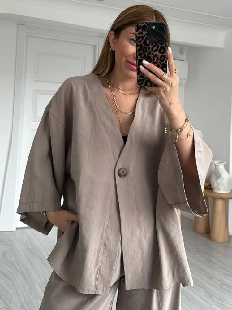 Conjunto Calça e Camisa Jade