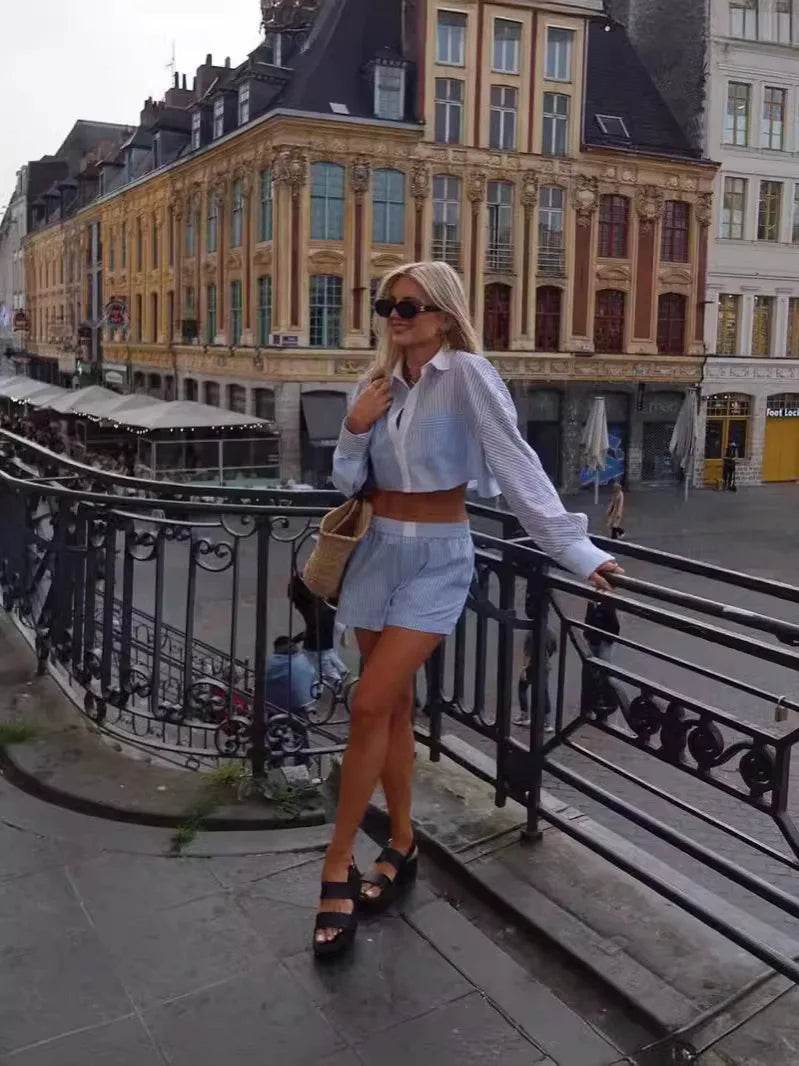 Conjunto Shorts e Camisa Valentina - Sua Boutique