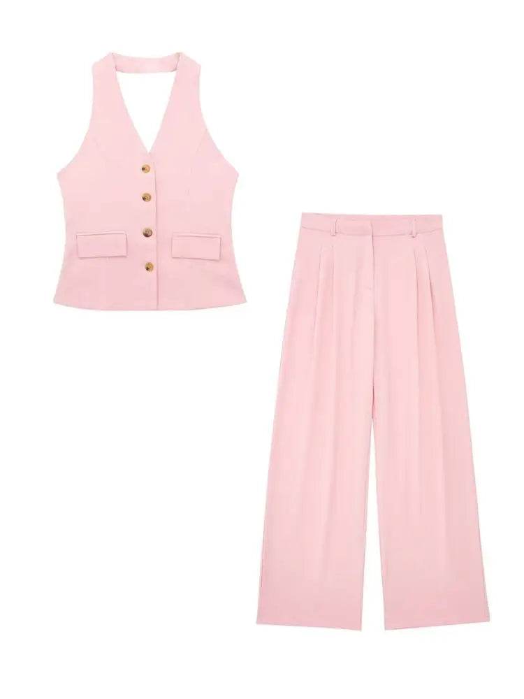 Conjunto Calça e Colete Frente Única Zuza - Sua Boutique