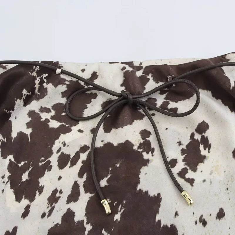 Saia Midi Cow Print - Sua Boutique