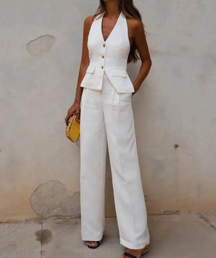 Conjunto Calça e Colete Frente Única Zuza - Sua Boutique