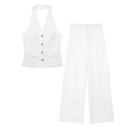 Conjunto Calça e Colete Frente Única Zuza - Sua Boutique