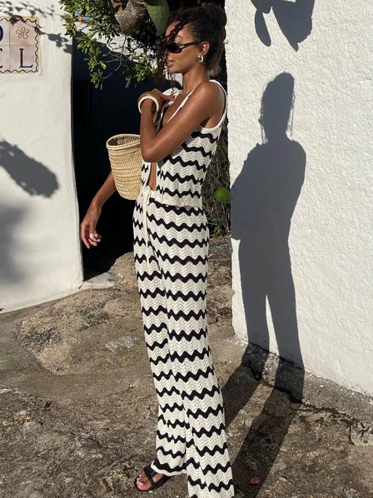 Conjunto Calça e Colete Waves - Sua Boutique