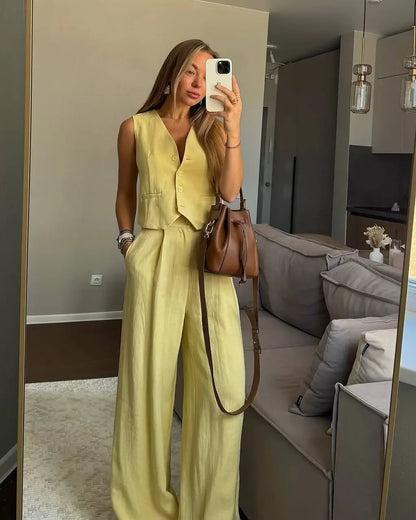 Conjunto Colete e Calça Thayse - Sua Boutique